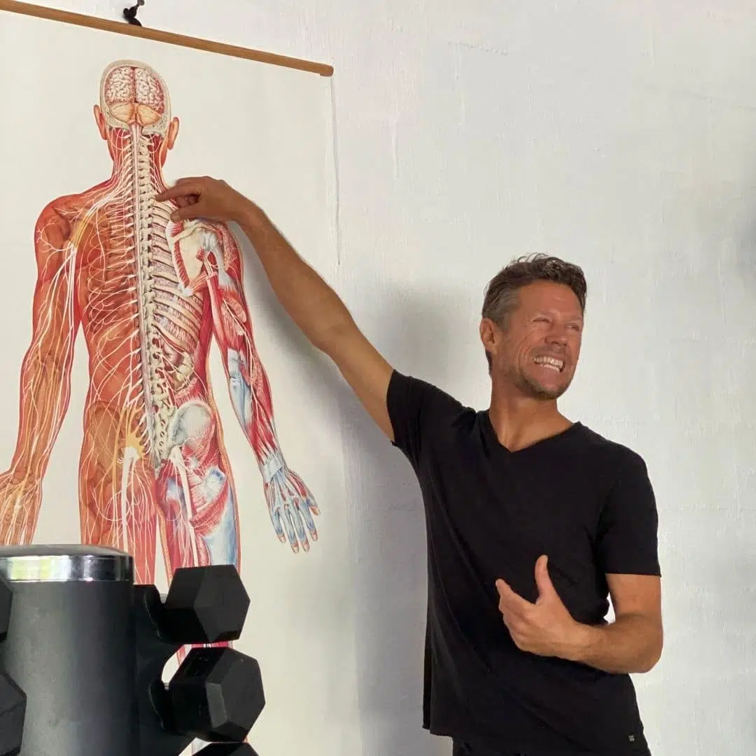 Jason GIlbert with anatomical diagram